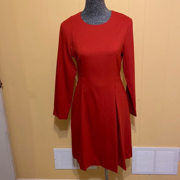 COS Red Wool Dress - Picture 3 of 9